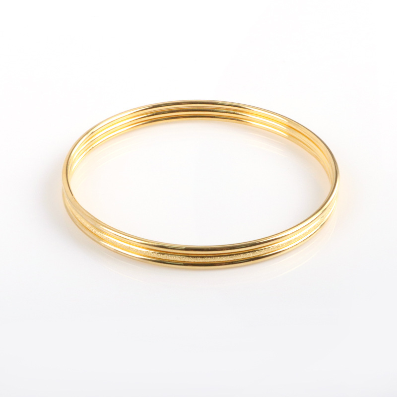 Vietnam Placer Gold Ancient Heritage Bracelet Titanium Steel Gold Plated