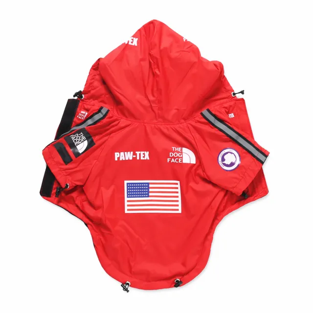 Windproof And Rainproof Dog Large Dog Raincoat Red - Shop at LoveMi