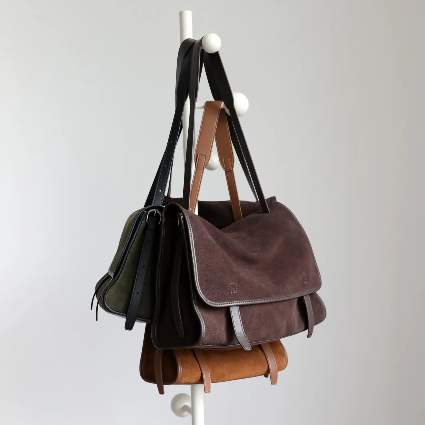 Large-capacity Matte Leather Messenger Bag