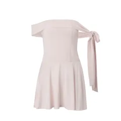 Off-shoulder Bow Girl Dress Europe And America - Pink - View 1