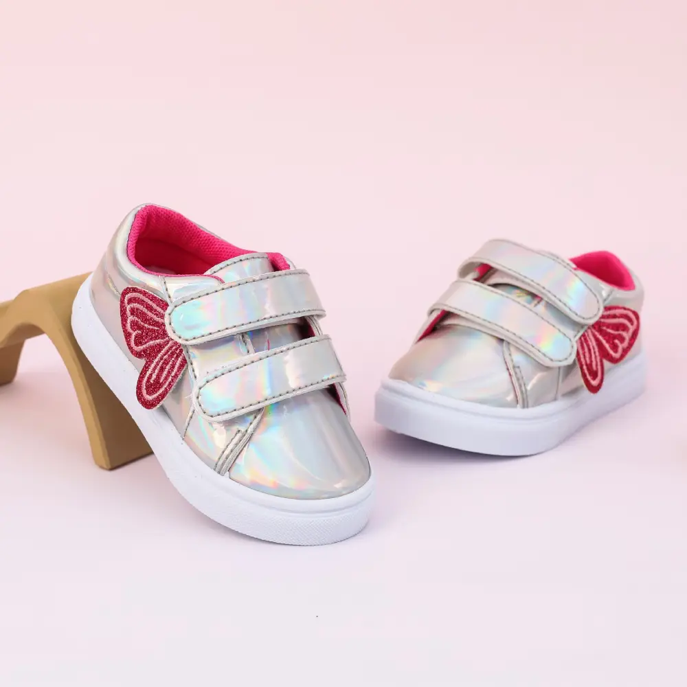 Childrens Mirror Panel Shoes Trendy Sequin Girls Cute Classic