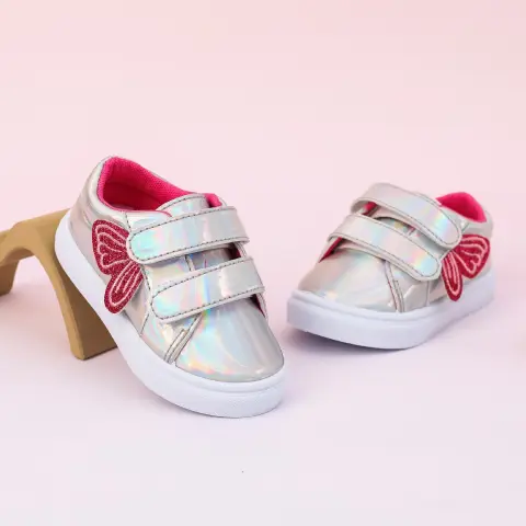 Childrens Mirror Panel Shoes Trendy Sequin Girls Cute Classic