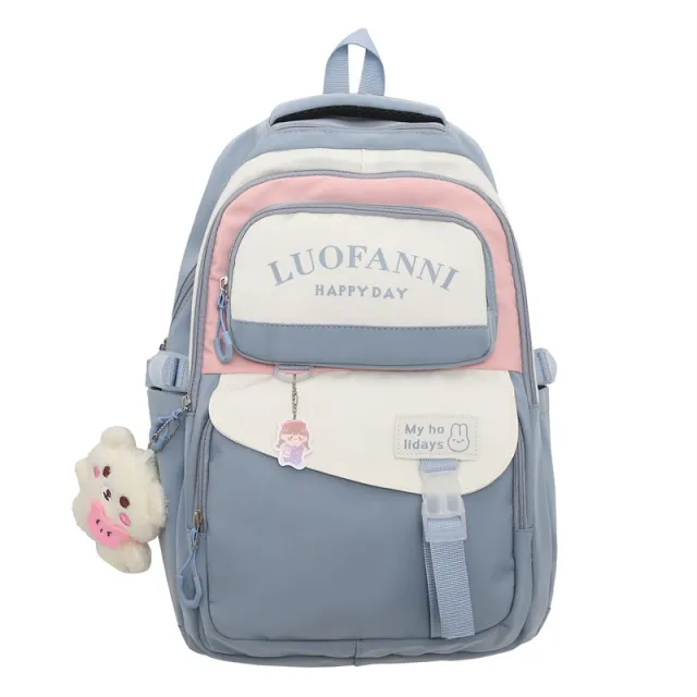 School Season Backpack Korean Style College Style Large Capacity Student Schoolbag Female Blue - Shop at LoveMi