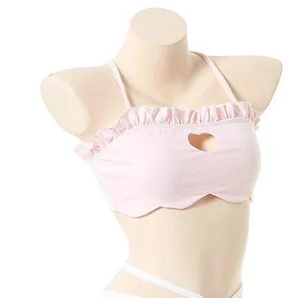 Thin Breathable Sweet Cute Solid Color Homewear Pink Chest Wrap - Shop at LoveMi