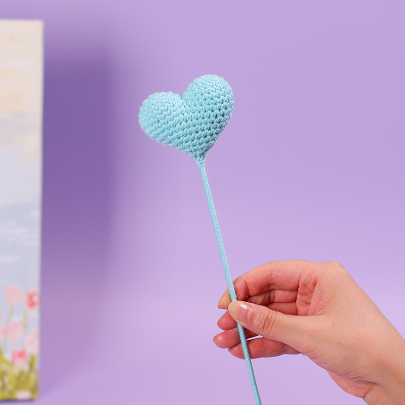 Hand-knitted Finished Yarn Bouquet Of Knitted Artificial Flowers 76