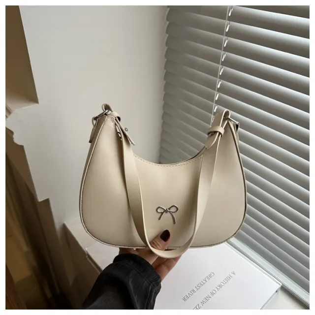 Underarm Small Bag Women's Shoulder Baguette Handbag White - Shop at LoveMi