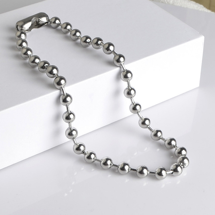 Hipsters Fashion Personality Jewelry Accessories Glass Bead Chain Ball Bead Chain