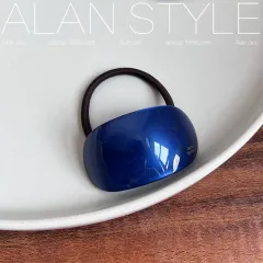 Oval Acetate Hair Band Ins Online Influencer Fashion Hair Rope Rubber Band Ponytail Bun Temperament Head Rope Top Cuft - Blue - View 1
