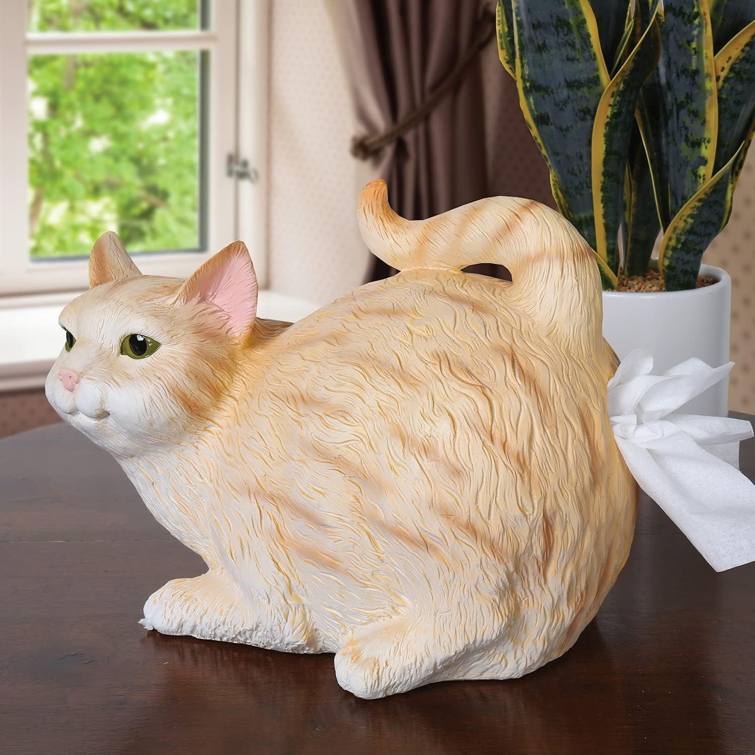 Title 2, Simulation Cat M Tissue Holder Desktop Decoration