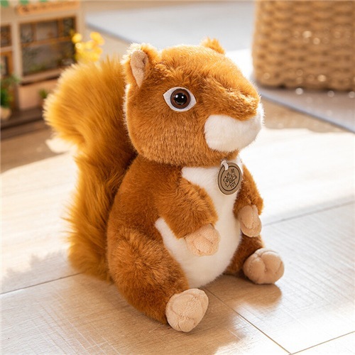 Standing Simulation Little Squirrels Plush Toy Doll Cute Cloak Squirrel Ragdoll Doll