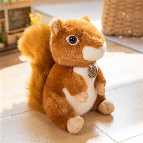 Standing Simulation Little Squirrels Plush Toy Doll Cute Cloak Squirrel Ragdoll Doll