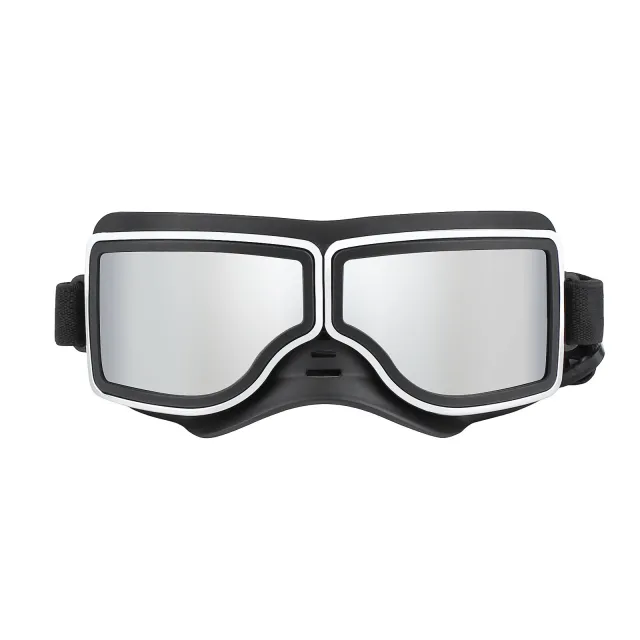 Goggles Windproof Sunscreen Pet Accessories Black Silver Lens - Shop at LoveMi