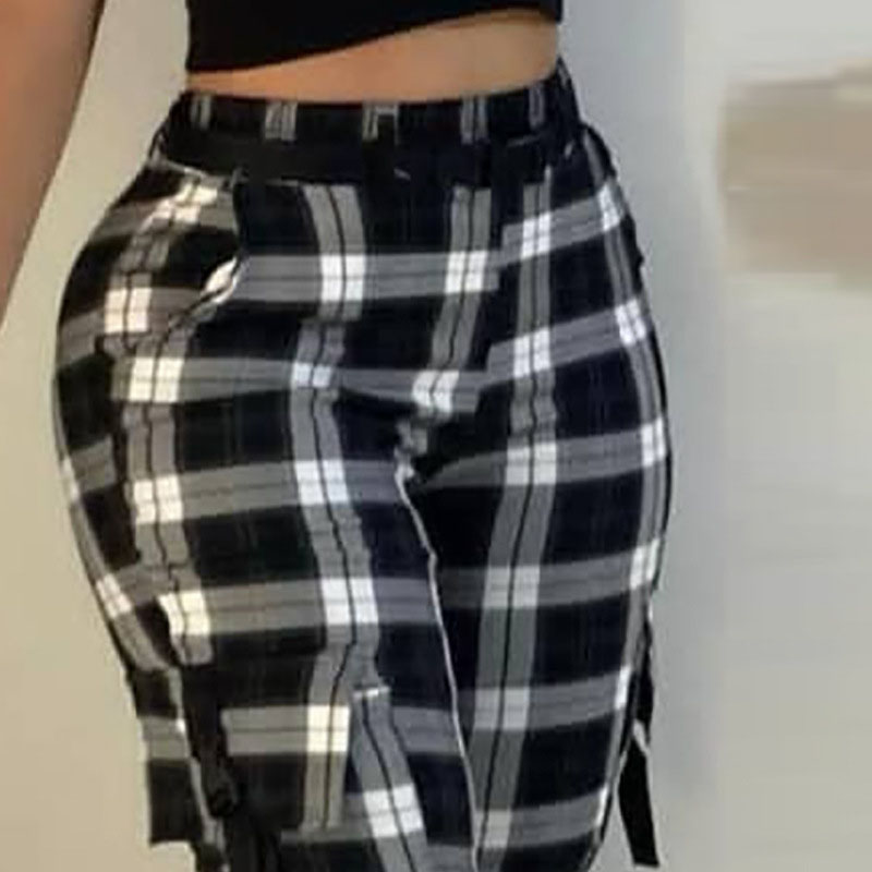 Women's Black Pattern Pants
