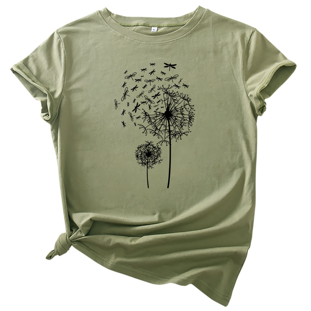 Fashion Cotton Short-sleeved Women's T-shirt