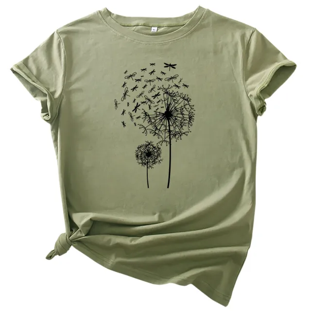Fashion Cotton Short sleeved Women's T shirt Army Green Black Picture - Shop at LoveMi