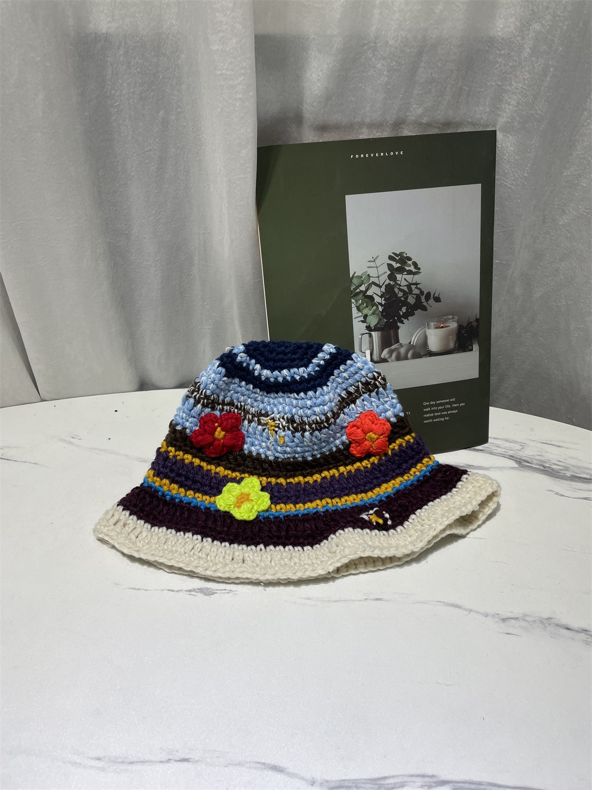 Title 7, Cappello da pescatore a fiori color block dal d...