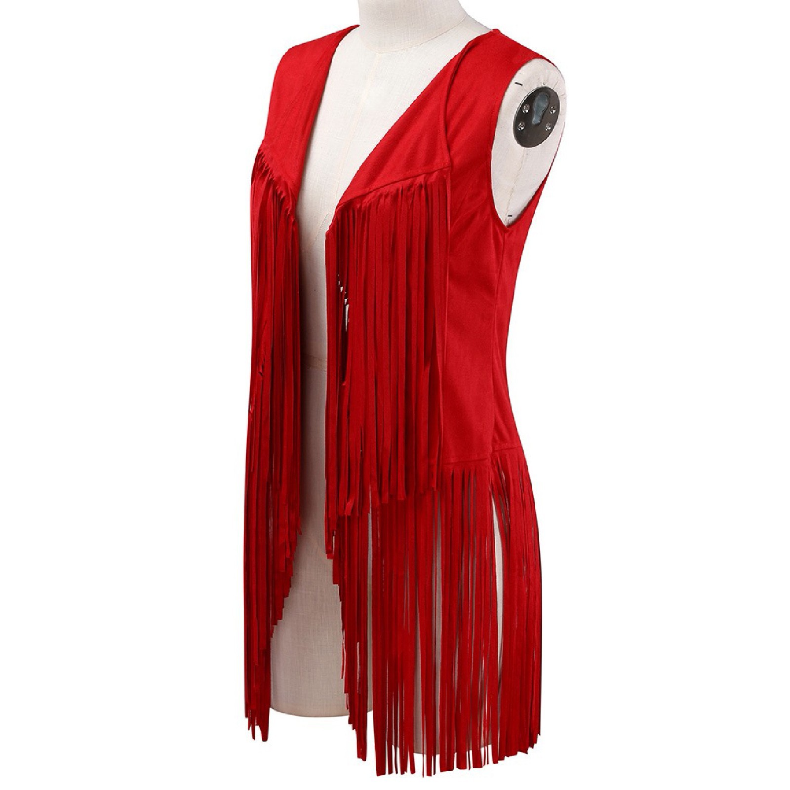 Title 13, Fashion Thin Tassel Sleeveless Vest for Women. ...