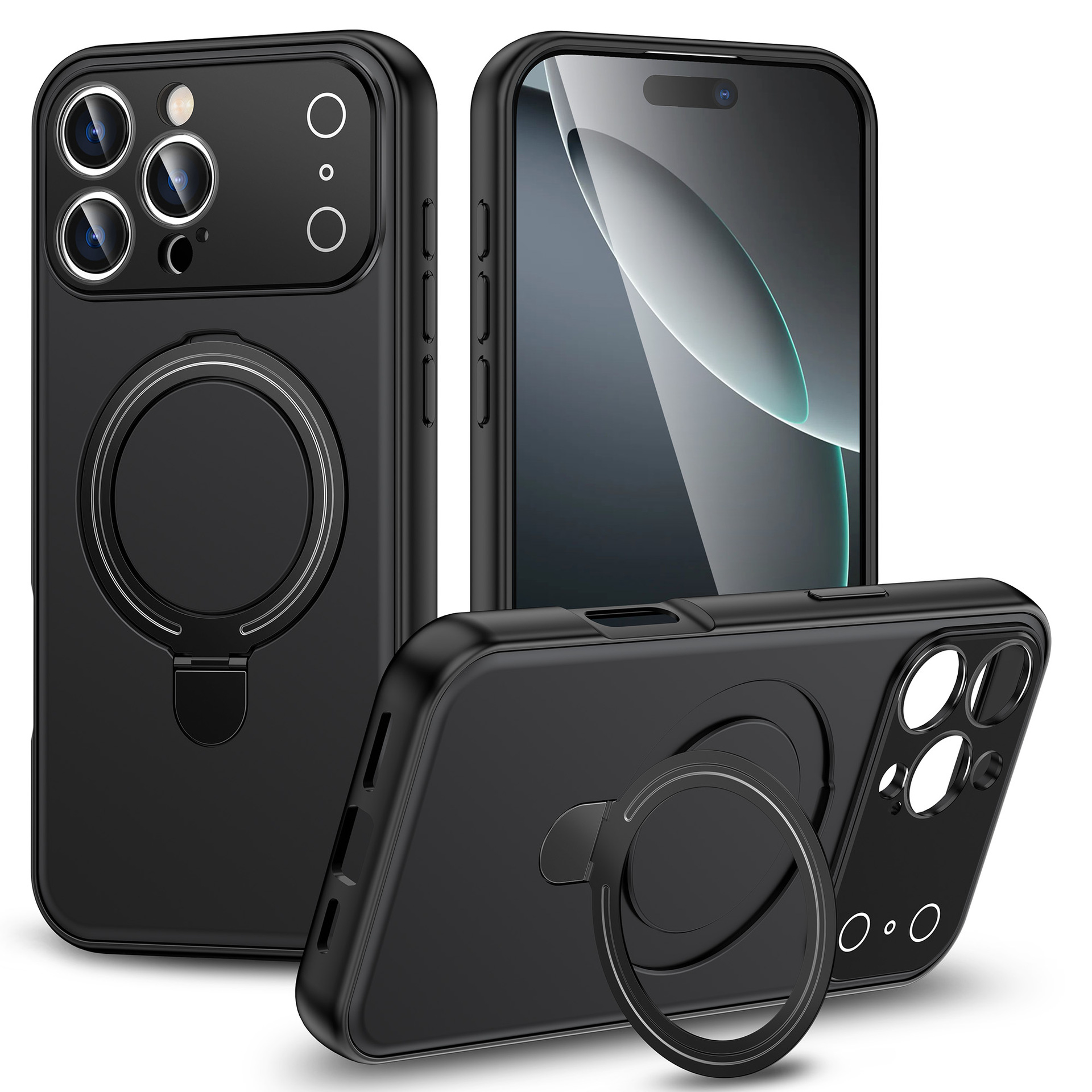 Large-screen Magnetic Bracket Phone Case With A Skin-like Finish And Drop-resistant Design
