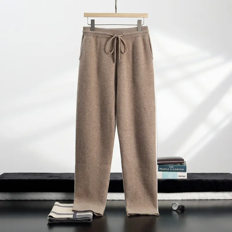 Thickened Assorted Colors Cashmere Men's Casual Loose Knitted Pants