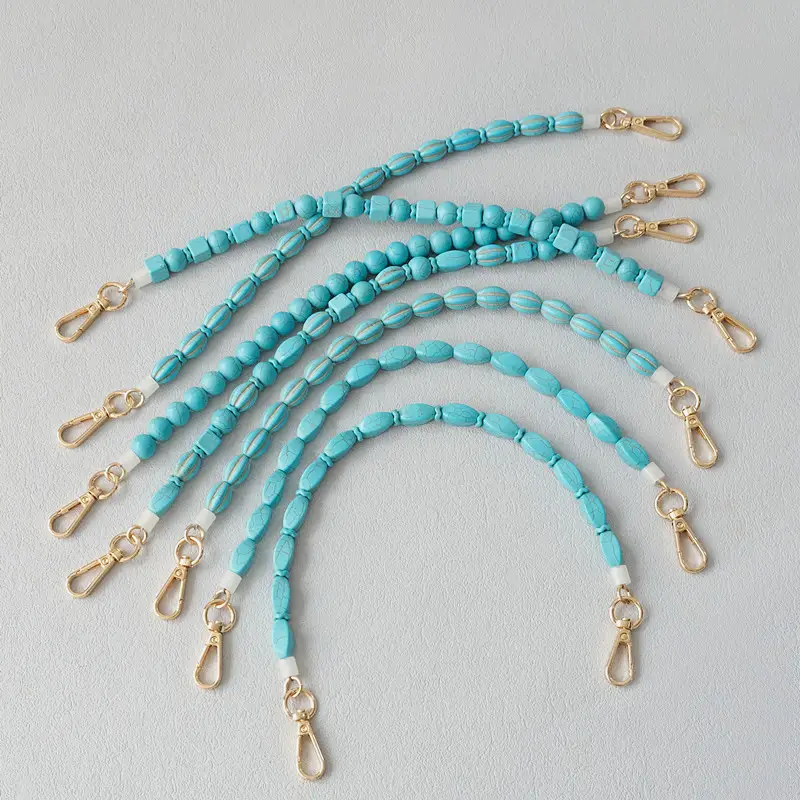 Vintage Turquoise Bag Chain Resin Chain