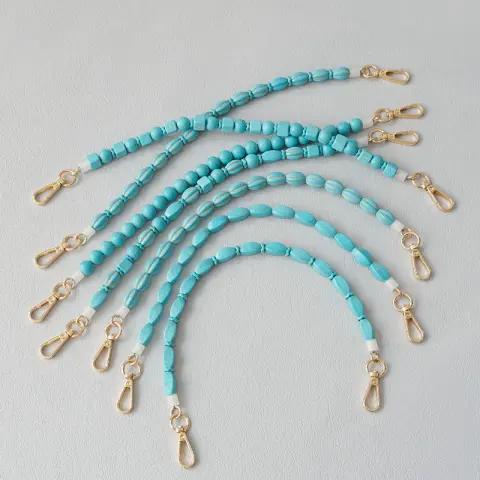 Vintage Turquoise Bag Chain Resin