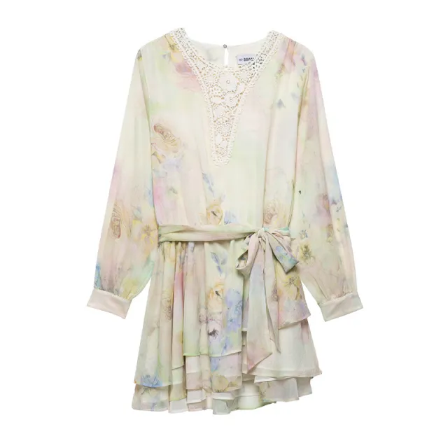 European And American Style Fashion Simple Crochet Printing Dress - Shop at LoveMi