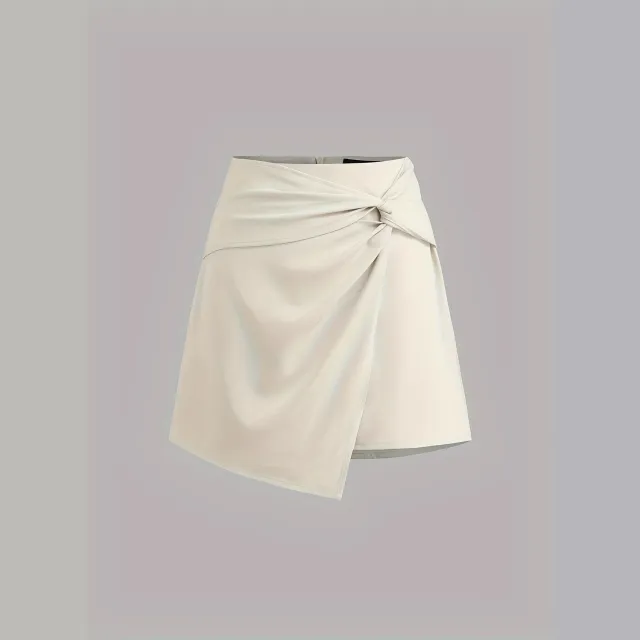 New Stylish Elegant And Versatile Womens Skirt With An Edgy Asymmetrical Design Apricot - Shop at LoveMi