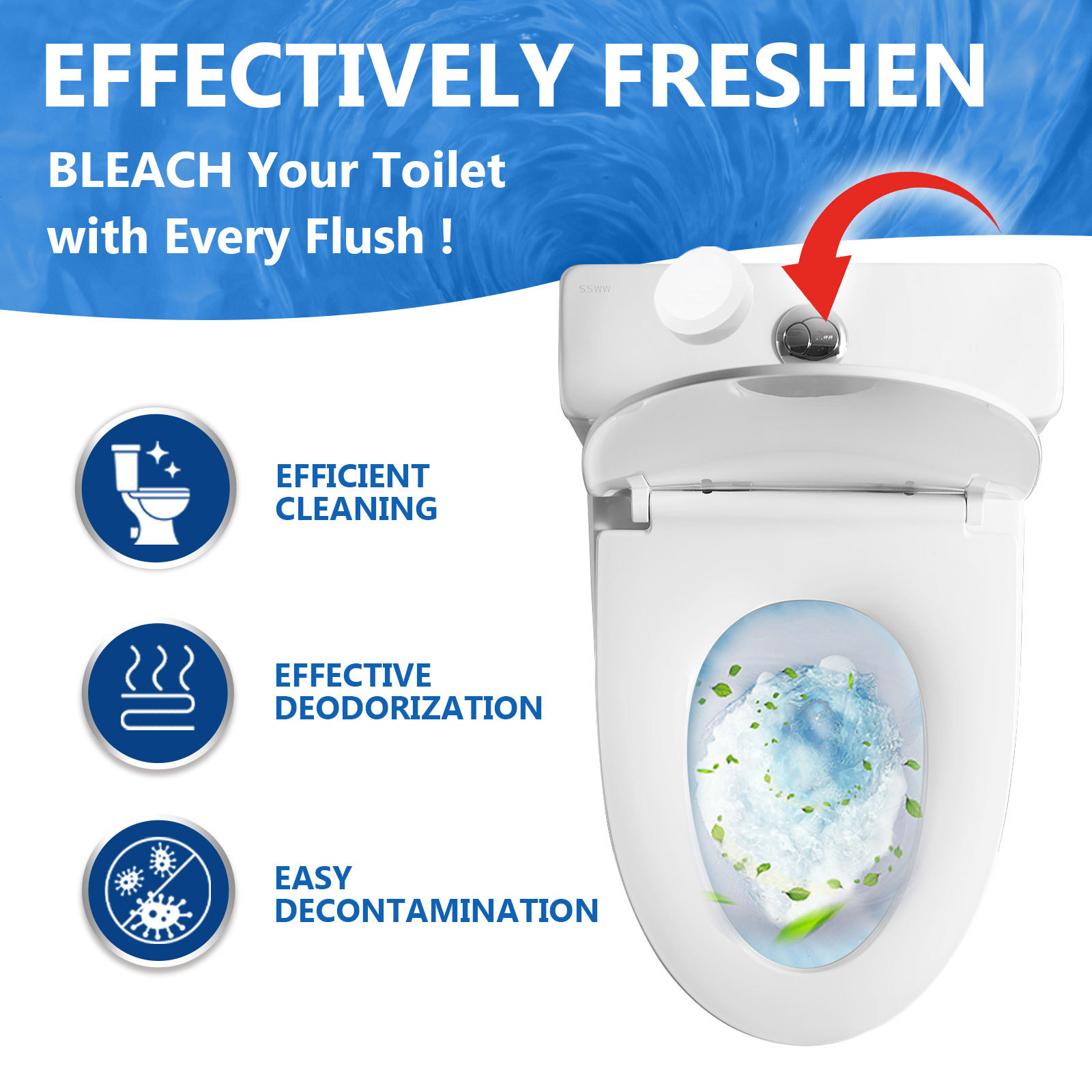 Title 5, Toilet Cleaning Effervescent Tablets Descaling,...