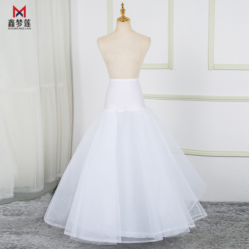 A Style Hemline One Steel Ring Two layer Yarn Waist Lace Plus sized Size Crinoline White - Shop at LoveMi