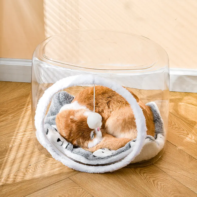 Cat Bed Pet Transparent Cage Mat Enclosure