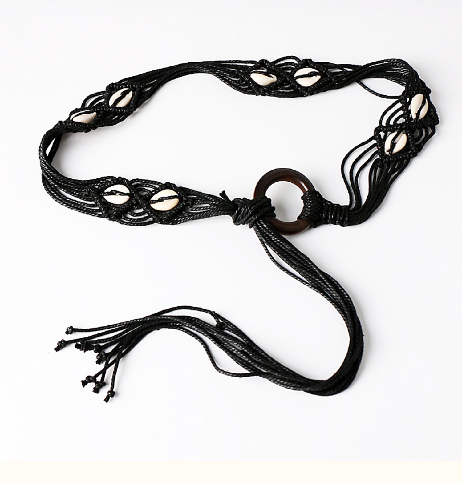 Ethnic Style Woven Wide Belt Women's Dress Casual All-match Decorative Tassels Rope Waist Chain Bohemian Accessories