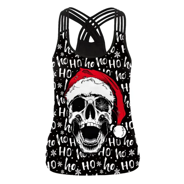 Women's Wansheng Night Skull Letter Digital Printing Camisole Sb104 1005 S - Shop at LoveMi
