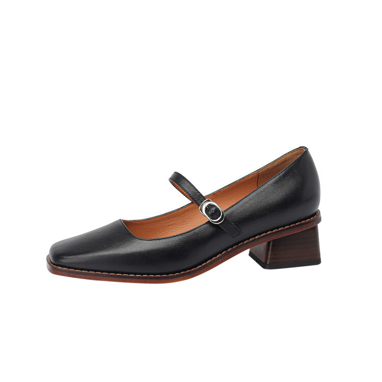 Retro Chunky-heeled Elegant Womens Shoes
