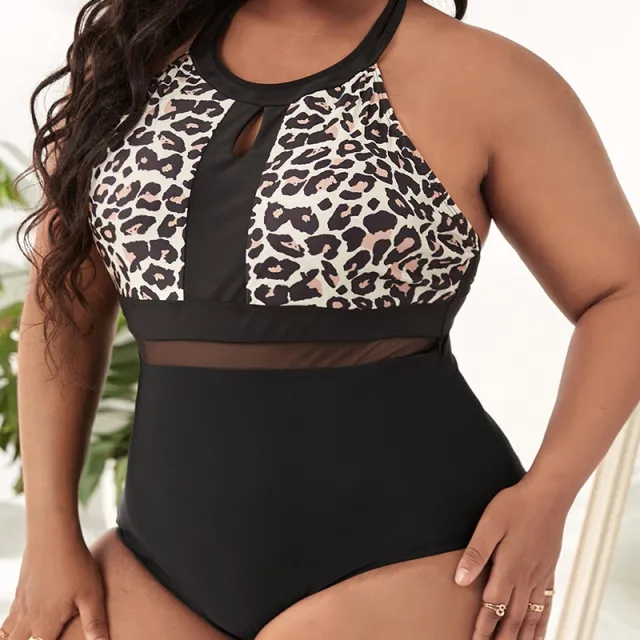 Plus Size Leopard Print Bikini Swimsuit For Women Leopard Print - Shop at LoveMi