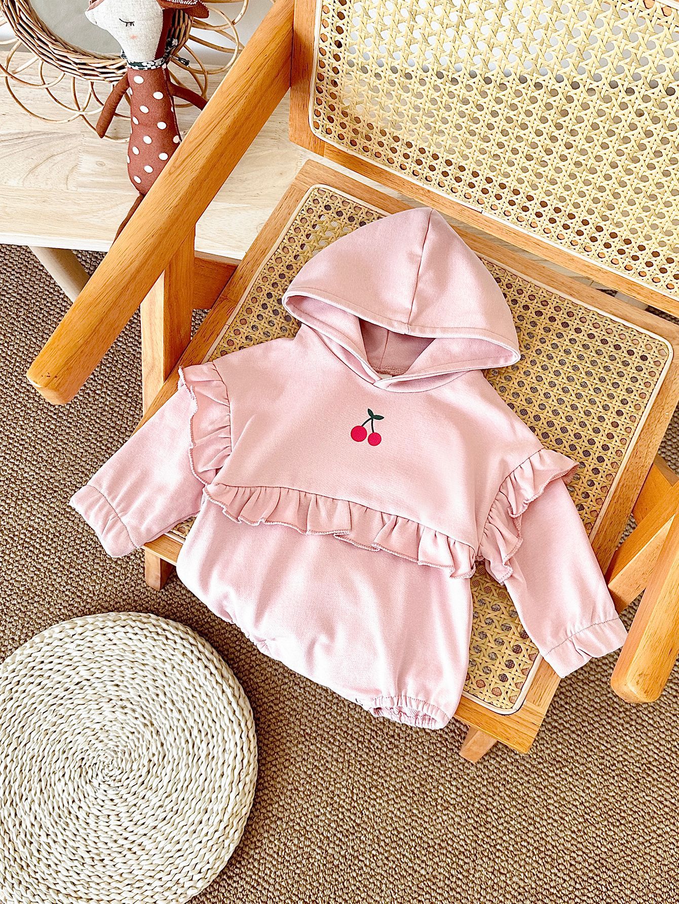 Title 18, Baby Girl Sweet Cherry Embroidered Long Sleeve ...