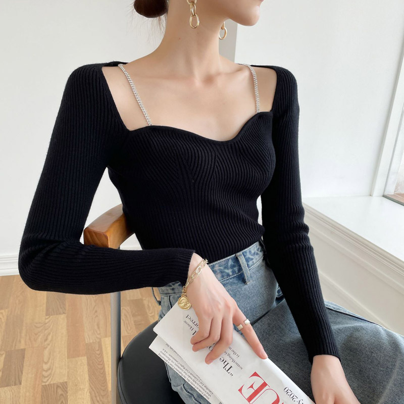Thermal Base Sweater Women's Hot Girl Short Top