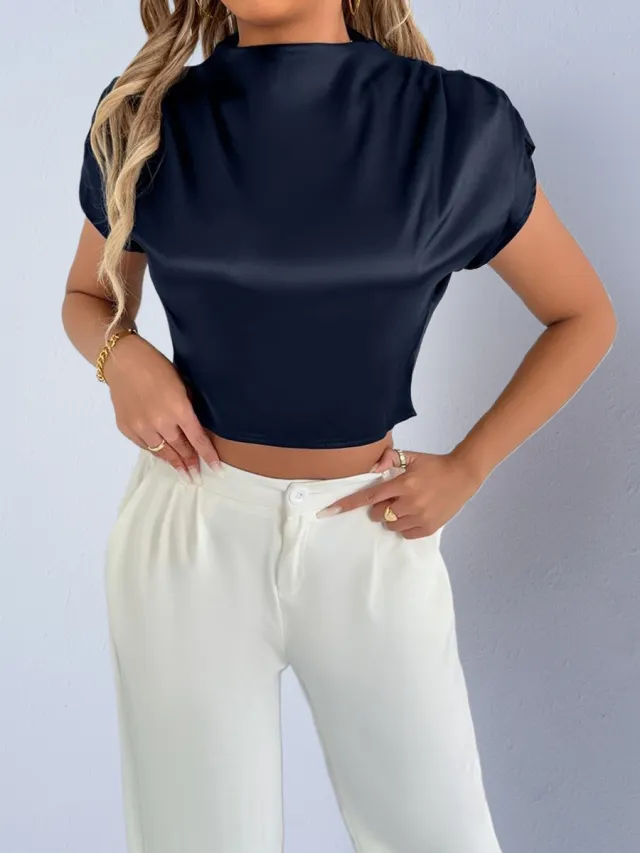 European And American Women's Silk Shirts Blue - Shop at LoveMi