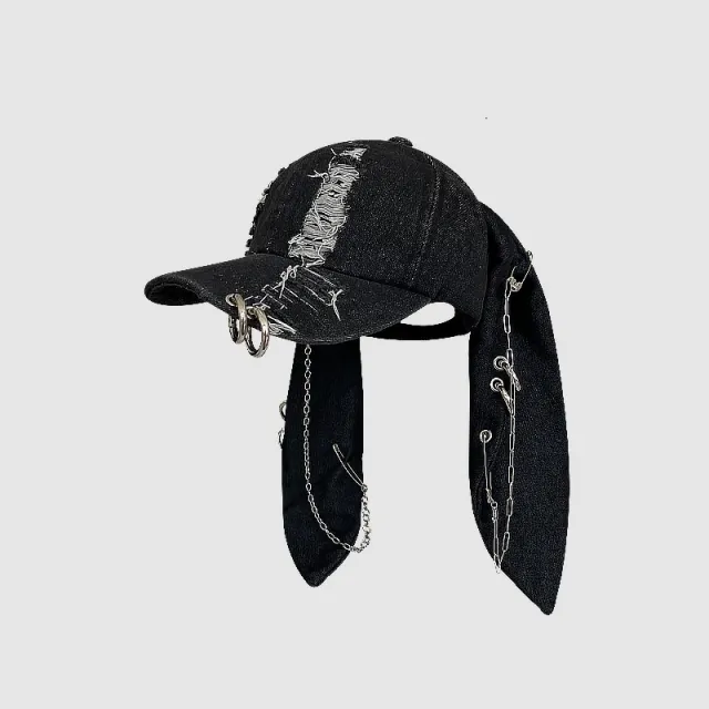 Special interest Design Y2g American Graffiti Punk Denim With Hole Rabbit Dark Rabbit Ears M - Shop at LoveMi