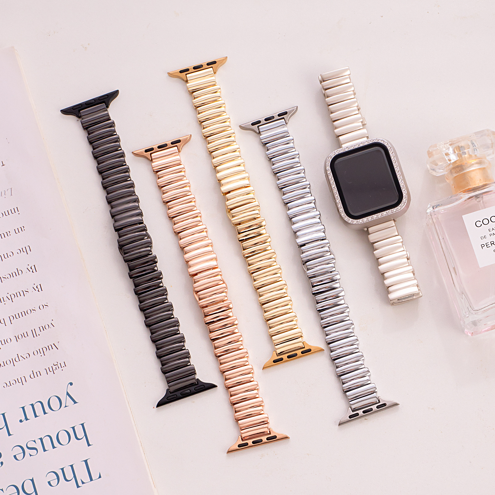 Irregular Strap Stainless Steel Kaleidoscope Watch Strap 6