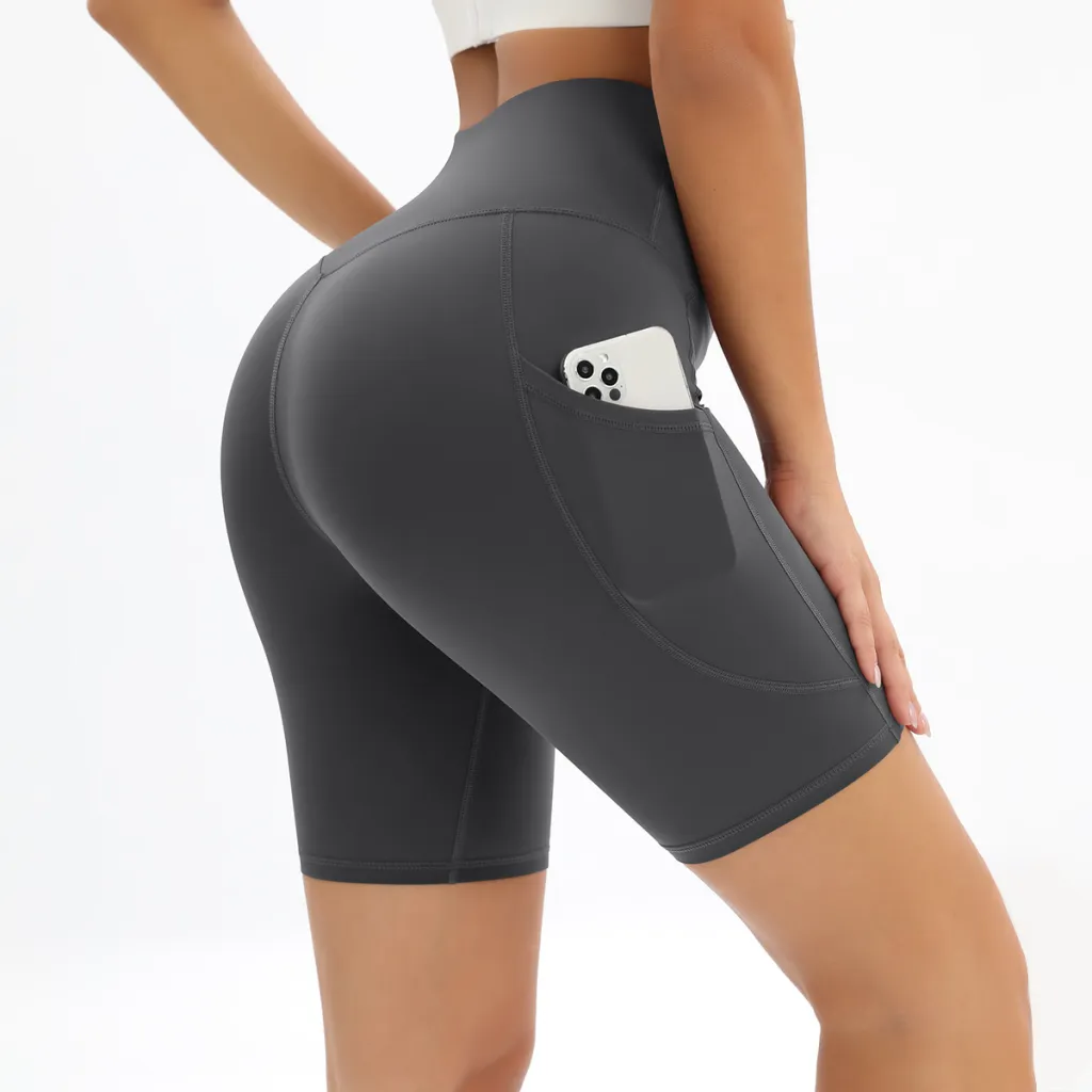 Women's Double-sided High Waist Hip Lift Tight Sports - Grey