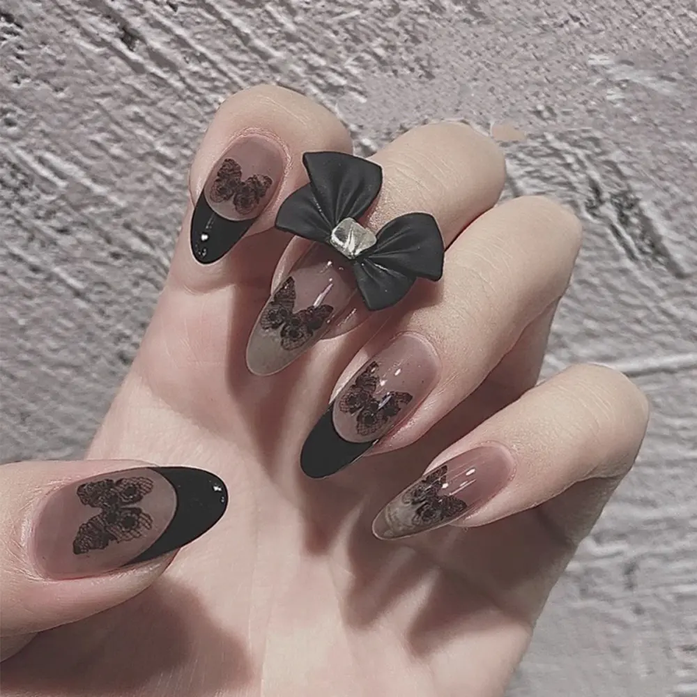 The Finished Patch of Black Tea Transparent Butterfly Wear
