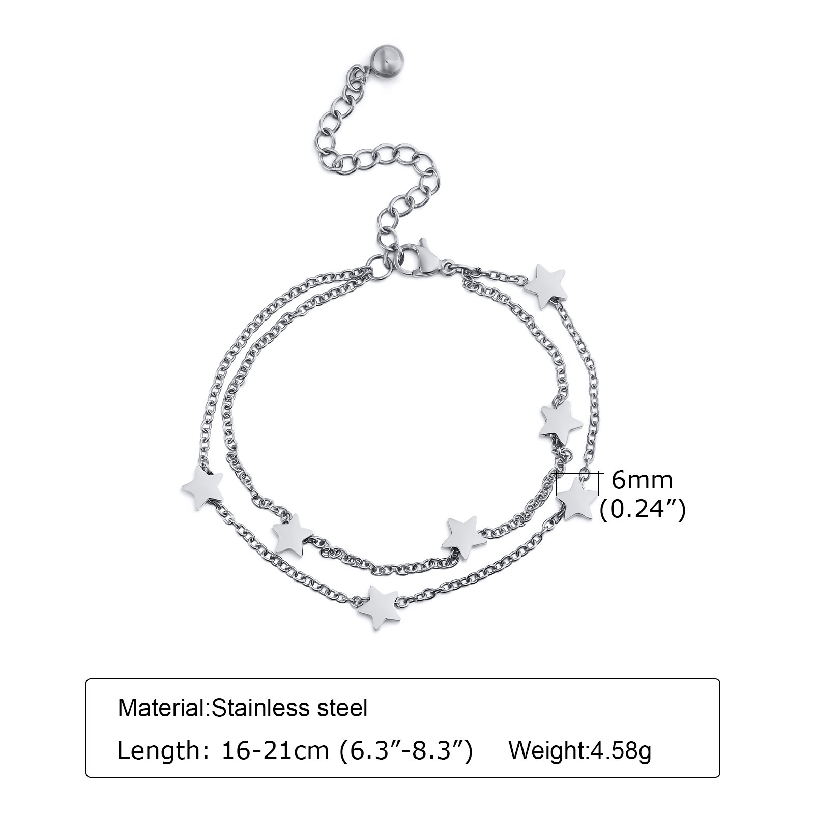 Stainless Steel XINGX Double-layer Bracelet