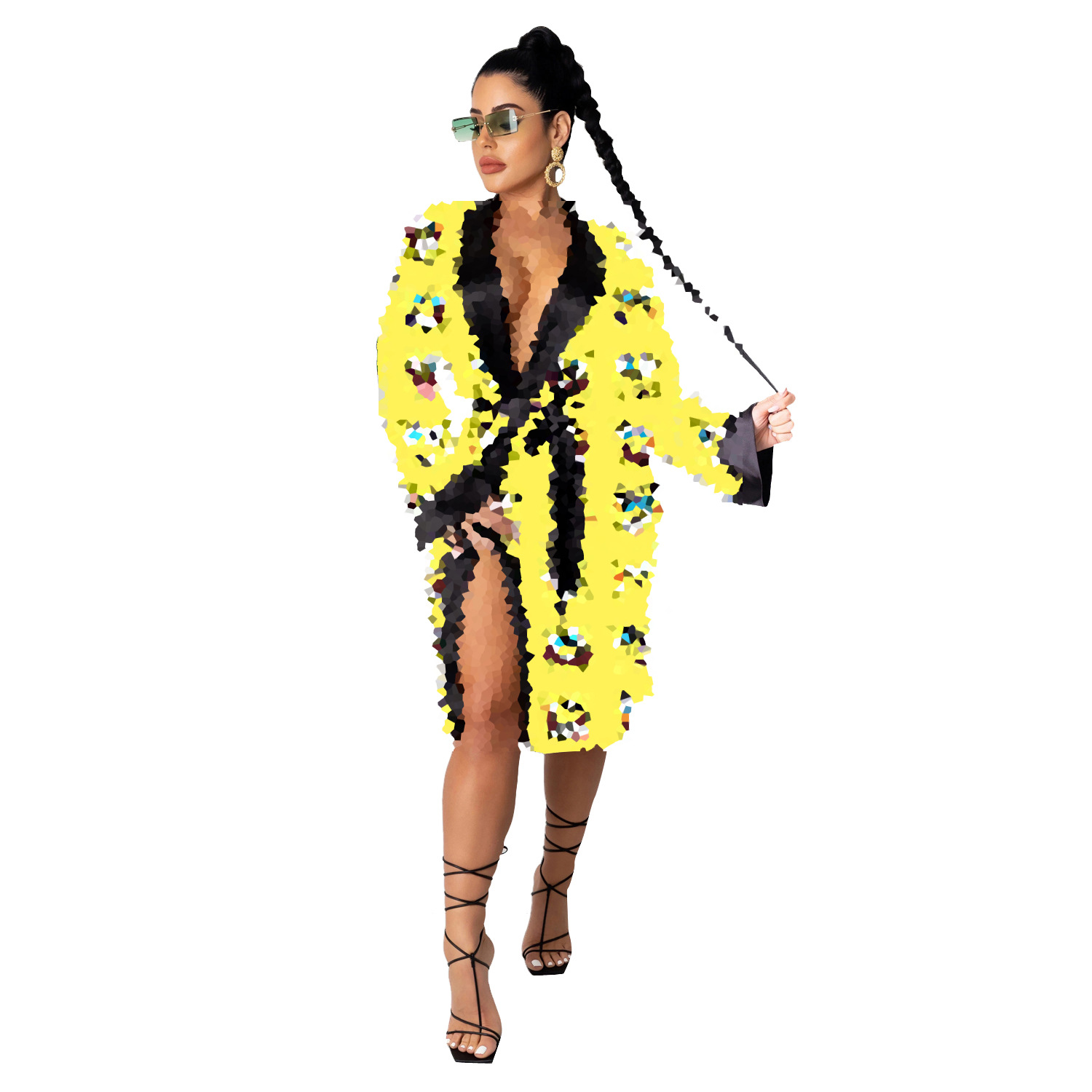 Women's Sexy Loose Pajamas Coat Skirt Nightdress