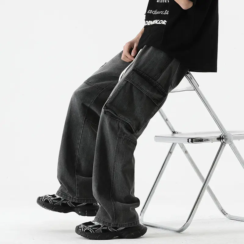 Men's Retro Pocket Stitching Jeans
