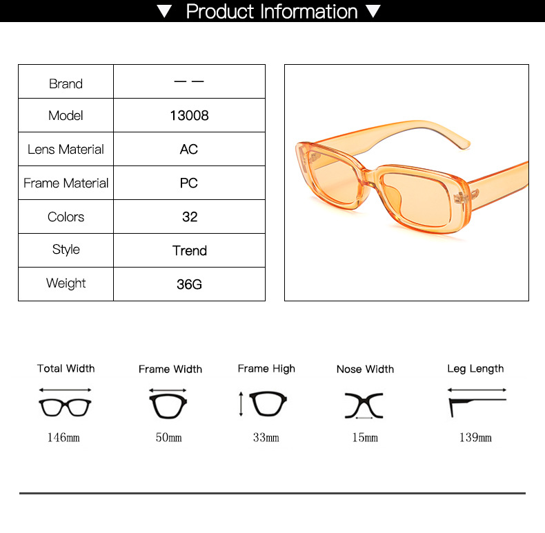 Title 8, Sunglasses Square Jelly Color Too Glasses