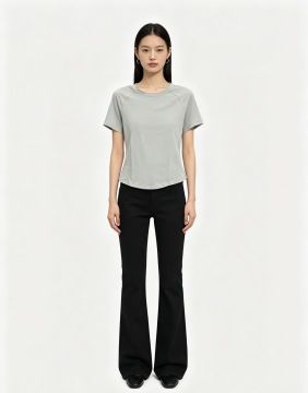 Summer Crew-neck Athletic-style Figure-flattering Yoga Top