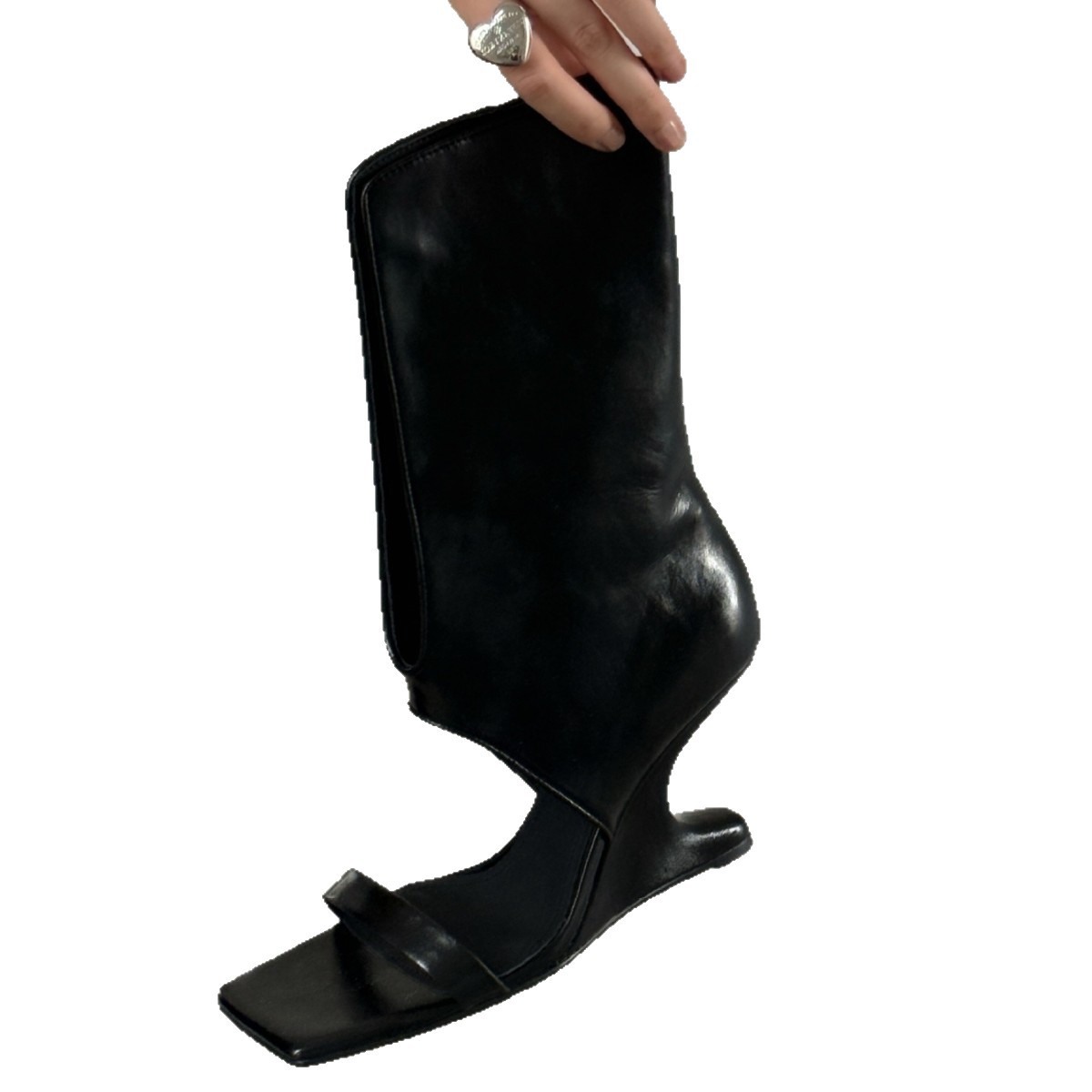 Square-Toe High-Heel Sandals, picture 4 of 4
