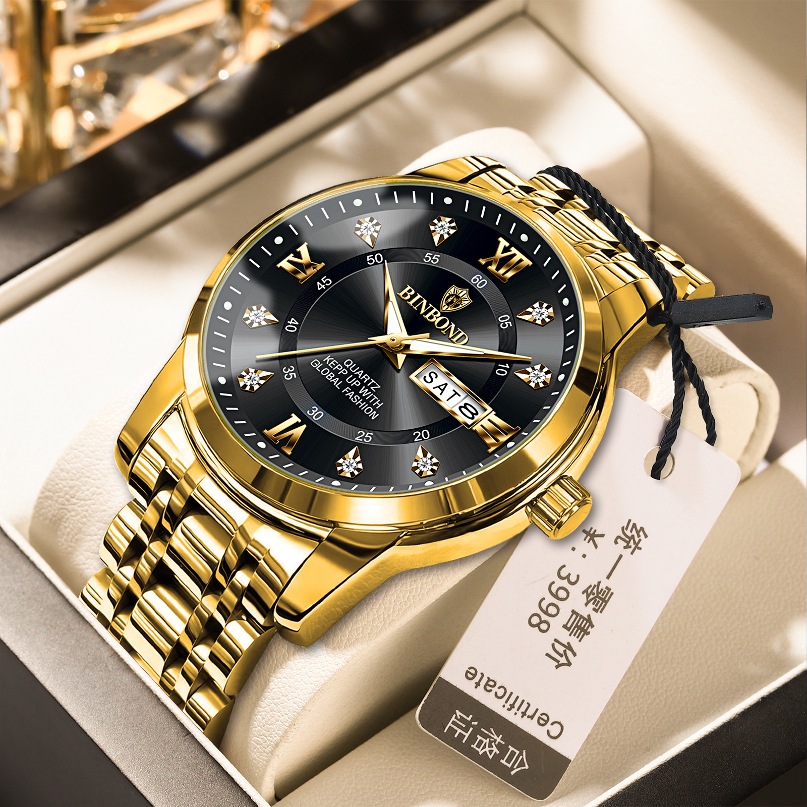 Binbang Business Light-Luxury Quartz Watch For Men 5