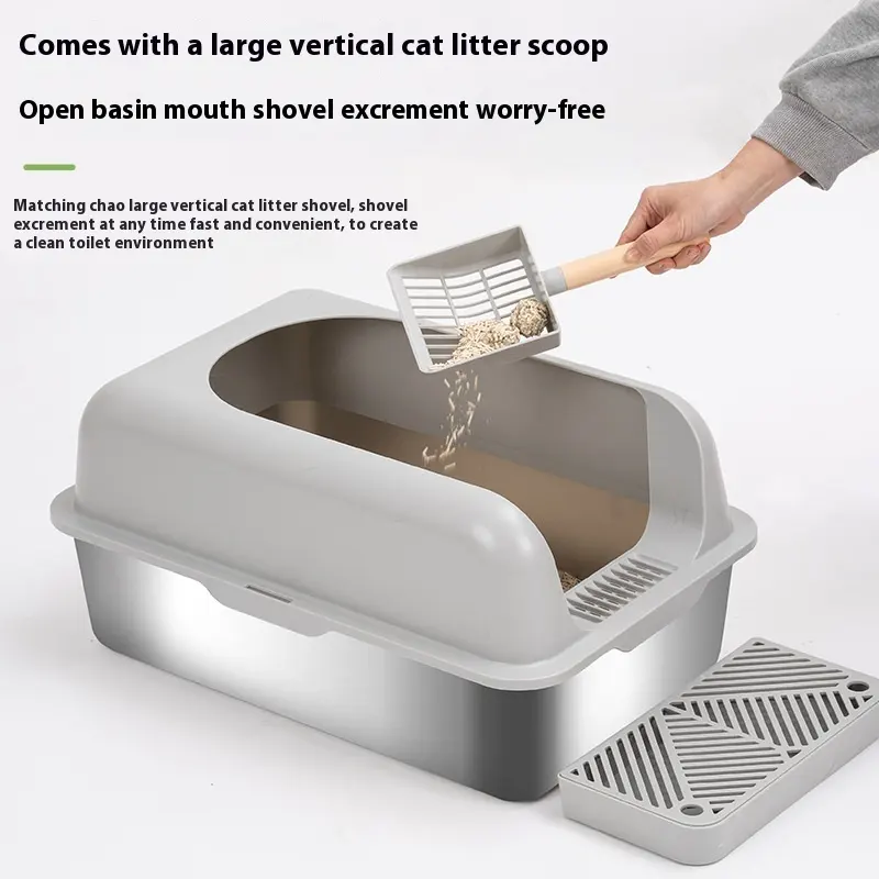 Alloy Litter Box Easy To Clean Widen