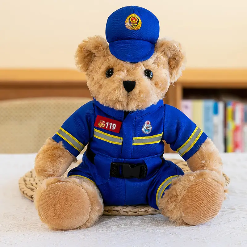 Fire Bear Police Teddy Doll Plush Toys